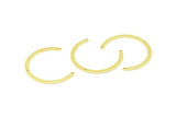 Brass Geometric Charm, 12 Raw Brass Geometric Charms With 3 Holes, Findings (40x3x0.80mm) B0340