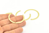Brass Geometric Charm, 12 Raw Brass Geometric Charms With 3 Holes, Findings (40x3x0.80mm) B0340