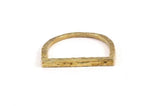Brass Ring Charm, 5 Hammered Raw Brass Boho Rings 16.5 - 17.5 - 18mm