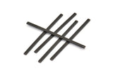 Black Bar Pendant, 12 Oxidized Black Brass Bars With 1 Hole (45x2x1mm) Bs 1196--a0863 S925