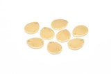 Brass Drop Charm, 24 Raw Brass Drop Charms With 1 Hole, Earrings, Findings (12x10x1mm) D916