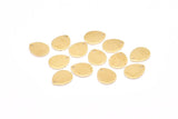 Brass Drop Charm, 24 Raw Brass Drop Charms With 1 Hole, Earrings, Findings (12x10x1mm) D916