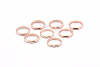 Rose Gold Spacer Beads, 12 Rose Gold Plated Brass Spacer Beads (10-11mm) A0234
