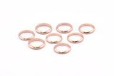 Rose Gold Spacer Beads, 12 Rose Gold Plated Brass Spacer Beads (10-11mm) A0234