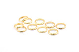 Gold Spacer Beads, 12 Gold Plated Brass Spacer Beads (10-11mm) A0234