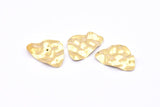 Brass Irregular Charm, 12 Raw Brass Irregular Shaped Charms With 1 Hole, Earrings, Pendants, Findings (30x22x0.60mm) D0829