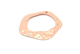 Rose Gold Circle Charm, 2 Rose Gold Plated Brass Hammered Circle Charms With 1 Hole, Earrings, Findings (31x30x0.60mm) D0676 Q0183