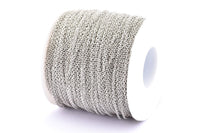 Silver Soldered Chain, Silver Tone Soldered Brass Chain (1.5x2mm) Mb 8-40