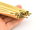 3mm Brass Tubes Customize Size - 24 Raw Brass Tube Beads - 100mm-150mm-200mm-250mm-300mm-350mm