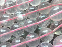 Pembe Kuvars 14 mm Değerli Taş Yuvarlak Boncuklar 15,5 İnç Tam Zincir G79-80 T002