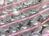 Pembe Kuvars 14 mm Değerli Taş Yuvarlak Boncuklar 15,5 İnç Tam Zincir G79-80 T002