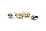 Silver Rhino Skull, 2 Antiqe Silver Plated Brass Rhino Skull With 1 Loop, Findings, Charms (21x16x9mm) BS 1879