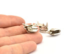 Silver Rhino Skull, 2 Antiqe Silver Plated Brass Rhino Skull With 1 Loop, Findings, Charms (21x16x9mm) BS 1879