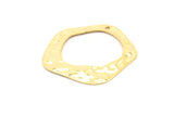 Gold Circle Charm, 2 Gold Plated Brass Hammered Circle Charms With 1 Hole, Earrings, Findings (31x30x0.60mm) D0676 Q0183