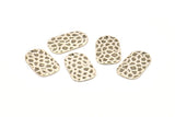 Silver Military Tag, 12 Antique Silver Plated Brass Textured Military Tag Stamping Blanks, Earrings, Findings (19x12x0.80mm) D0838
