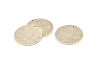 Silver Round Tag, 2 Antique Silver Plated Brass Textured Round Stamping Blanks With 1 Hole, Charms, Pendants, Findings (30x1mm) D0810