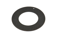 Black Circle Charm, 4 Oxidized Black Brass Textured Circle Charms With 1 Hole, Earrings, Findings (35x0.60mm) D0823 H0755