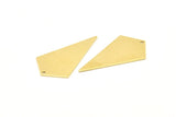 Brass Triangle, Raw Brass Triangle Charms with 1 holes (38x20x0.80mm) N0570