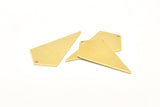 Brass Triangle, Raw Brass Triangle Charms with 1 holes (38x20x0.80mm) N0570
