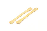 Gold Paddle Charm, 2 Hammered Gold Plated Brass Paddle Charms With 1 Hole, Earrings, Findings (49x5x2mm) N0798 Q0811