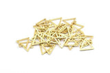 Brass Triangle Charm, 50 Raw Brass Triangle Charms With 1 Loop (12x11.5x0.8mm) BS 2259
