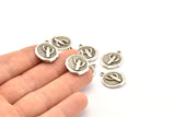 Silver Cactus Charm, 2 Antique Silver Plated Brass Cactus Charm Earrings With 1 Loop, Pendants, Findings (16x18mm) N0885