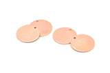 Rose Gold Round Tag, 2 Rose GoldPlated Brass Textured Round Stamping Blanks With 1 Hole, Charms, Pendants, Findings (18x1mm) D0815