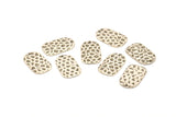 Silver Military Tag, 12 Antique Silver Plated Brass Textured Military Tag Stamping Blanks, Earrings, Findings (19x12x0.80mm) D0838