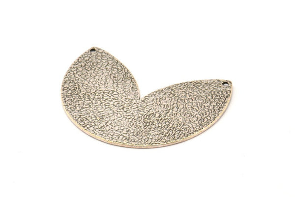 Silver Ethnic Pendant, Antique Silver Plated Brass Geometric Pendants With 2 Holes, Findings (39x29x0.80mm) N0929