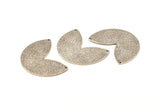 Silver Ethnic Pendant, Antique Silver Plated Brass Geometric Pendants With 2 Holes, Findings (39x29x0.80mm) N0929