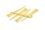 Brass Triangle Charm, 24 Raw Brass Triangle Charms With 1 Hole, Earrings, Findings (39x6x0.80mm) D1131