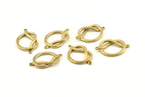 Brass Knot Charm, 12 Raw Brass Knot Connectors With 2 Holes, Findings (20x13x1.5mm) D1311