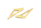 Brass Triangle Charm, 24 Raw Brass Triangle Charms With 1 Loop, Charms, Earrings (37x12x0.70mm) D1248