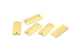 Brass Rectangle Charm, 25 Textured Raw Brass Rectangle Connectors With 2 Holes, Findings (22x10x0.50mm) D1121