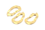 Brass Drop Charm, 8 Raw Brass Irregular Charms With 1 Loop, Earrings, Pendants, Findings (42x21x0.60mm) D1226