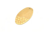 Brass Oval Charm, 12 Raw Brass Oval Charms With 1 Hole, Pendants, Earrings, Findings (29.5x15x0.80mm) D985