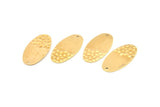 Brass Oval Charm, 12 Raw Brass Oval Charms With 1 Hole, Pendants, Earrings, Findings (29.5x15x0.80mm) D985