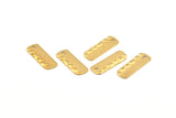Tiny Rectangle Charm, 50 Raw Brass Rectangle Charm With 1 Hole, Findings (18x6x1mm) D1001