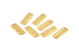 Tiny Rectangle Charm, 50 Raw Brass Rectangle Charm With 1 Hole, Findings (18x6x1mm) D1001