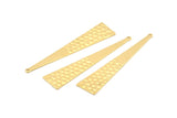 Brass Triangle Charm, 12 Raw Brass Triangle Charms With 1 Loop, Earrings, Findings (50x11x0.60mm) D948