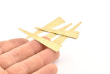 Brass Triangle Charm, 12 Raw Brass Triangle Charms With 1 Loop, Earrings, Findings (50x11x0.60mm) D948