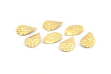 Brass Drop Charm, 24 Raw Brass Drop Charms With 1 Hole, Findings (18x12x0.60mm) D1034