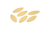 Brass Marquise Charm, 50 Raw Brass Marquise Charms With 1 Hole, Earrings, Pendants (18x7x0.60mm) D1148