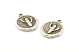 Silver Cactus Charm, 2 Antique Silver Plated Brass Cactus Charm Earrings With 1 Loop, Pendants, Findings (16x18mm) N0885