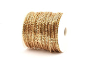 Raw Brass Chain, Gold Tone Brass Soldered Chain (2.5x3mm) 1m-2m-3m-5m-10m Z188