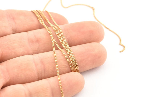 Brass Chain, Raw Brass Soldered Chain (1mm) 3m-5m-10m-20m-50m-90m Z193