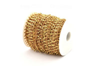 Brass Chain, Raw Brass Soldered Chain (2x1.5mm) 1m-3m-5m-10m Z189