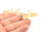 Brass Ginkgo Charm, 50 Raw Brass Ginkgo Leaf Charms With 1 Hole (26x20x0.40mm) A1130