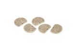 Semi Circle Charm, 8 Antique Silver Plated Brass Textured Half Moon Blanks With 1 Hole, Earrings, Pendants (19x15x0.80mm) D0769