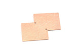 Rose Gold Irregular Charm, 2 Textured Rose Gold Plated Brass Irregular Connectors With 2 Holes, Findings (42x28x0.60mm) D1193